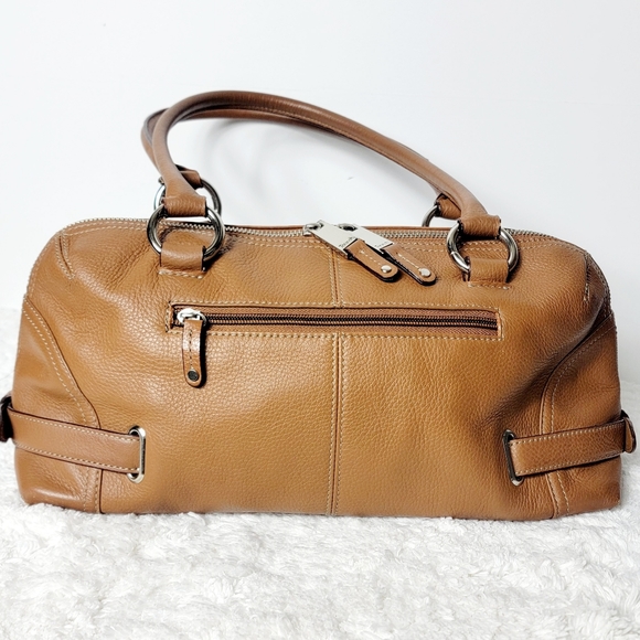 Tignanello Genuine Leather Tan Satchel Bag - Picture 2 of 13